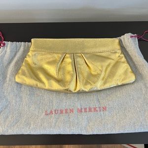 Lauren Merkin gold clutch